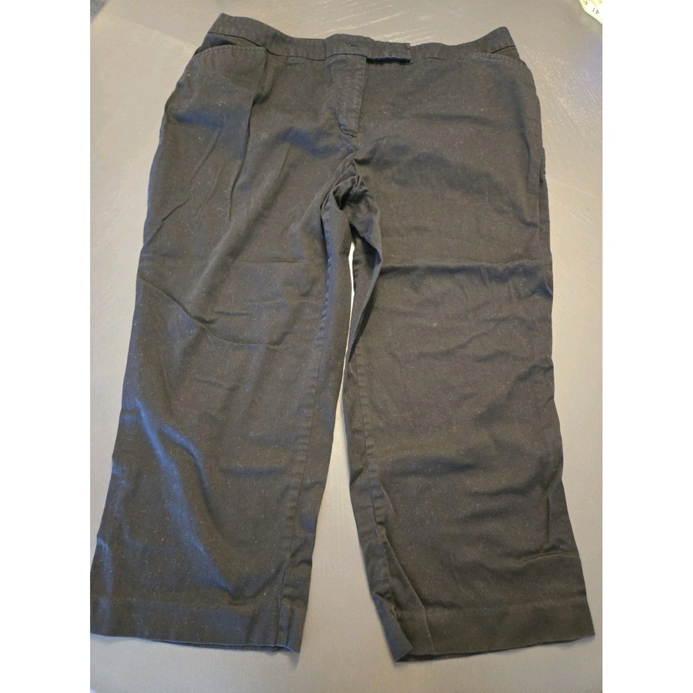 George Woman Black Stretch Capri Pants Plus Size 20W GW421013